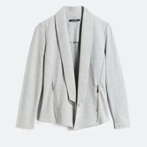 Knit Blazer with Zipper Detail